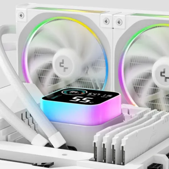 DeepCool LQ360 WH ARGB 360mm AIO Liquid CPU Cooler With Display