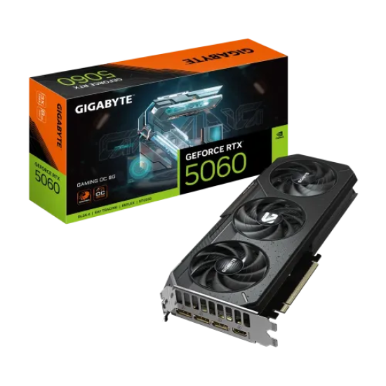 GIGABYTE GeForce RTX 5060 GAMING OC 8G GDDR7 Graphics Card