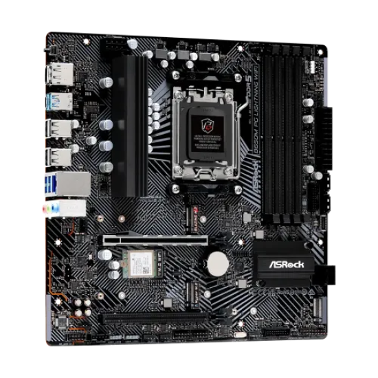 ASRock B650M PG Lightning WiFi AM5 Micro ATX Motherboard