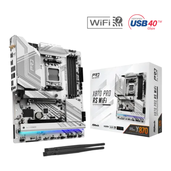 ASRock X870 Pro RS WiFi AM5 DDR5 ATX Motherboard