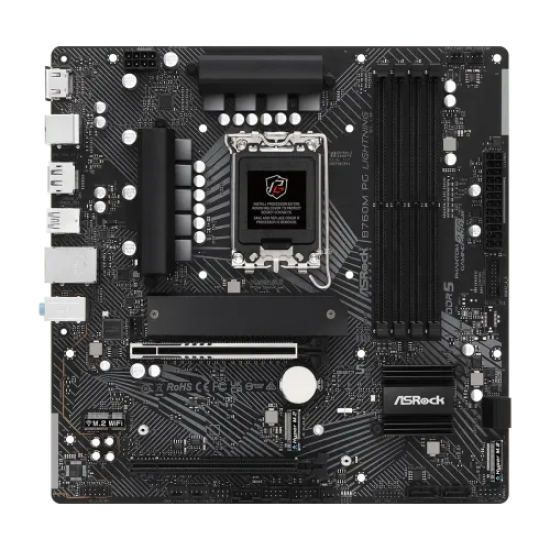 ASRock B760M PG Lightning DDR5 14th, 13th and 12th Gen Micro ATX Motherboard