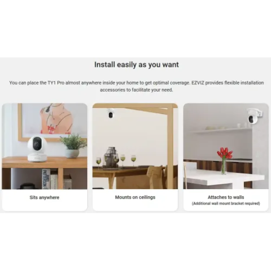 EZVIZ TY1 Pro FHD WiFi Smart Dome IP Camera