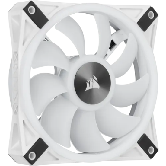 Corsair iCUE QL120 RGB 120mm PWM White Case Fan Triple Fan Kit with Lighting Node CORE