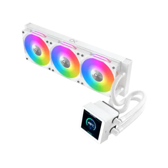 Xigmatek Connect 360 Arctic 360mm ARGB Liquid CPU Cooler White with Digital DisplayXigmatek Connect 360 Arctic 360mm ARGB Liquid CPU Cooler White with Digital Display