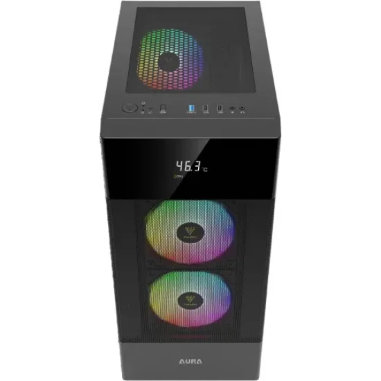 Gamdias AURA GC5 ELITE ARGB ATX Mid-Tower Gaming Casing With Digital ...