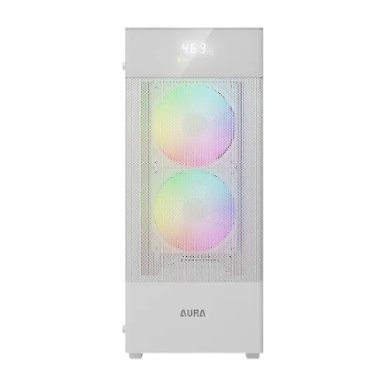 Gamdias AURA GC5 ELITE WH ARGB ATX Mid-Tower Gaming Casing With Digital Display