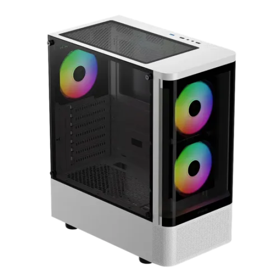 Gamdias TALOS E3 CG WH ARGB ATX Mid-Tower Gaming Casing