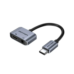 Vention BGSHA Type-C Male to 3.5mm & Type-C Female Converter