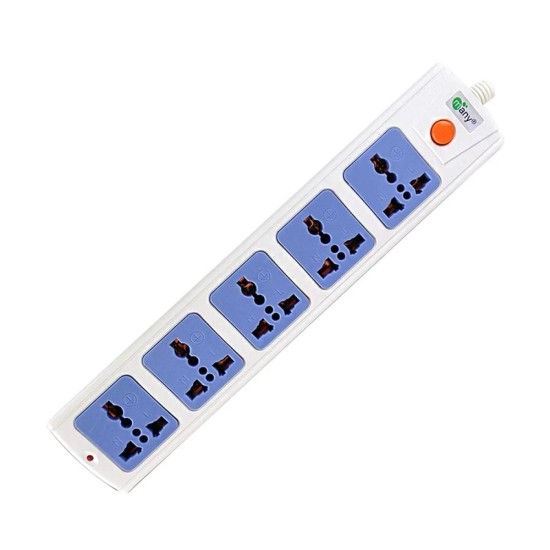 Many 2 Pin 5 Port Power Strip