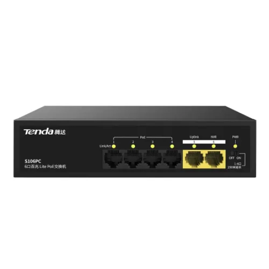 Tenda S106PC 6-Port 100M Unmanaged PoE Switch