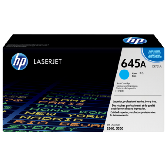 HP 645A Cyan Original LaserJet Toner Cartridge